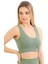 Inkasol Kalın Askılı Pedli Fitilli Crop Büstiyer 5704 Yeşil 5