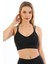 Inkasol Arkası Çapraz Detaylı Spor Crop Büstiyer 5800 Siyah 3