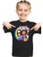 Gabby's Dollhouse Desen Baskılı Çocuk Unisex Siyah ve Beyaz Tshirt 1