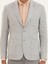 Erkek Açık Gri Slim Fit Yün Keten Karışımlı Ceket 50284564-VR001 6