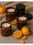 Mandalina Kokulu 4’lü Amber Cam Kavanoz Doğal Mum - El Yapımı Soya Wax Mum Seti - Minimalist ve Doğal Tasarım 1