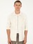 Erkek Ekru Regular Fit Keten Karışımlı Cepli Ceket Gömlek 50285343-VR019 4