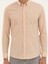 Erkek Turuncu Slim Fit Pamuk Karışımlı Çizgili Gömlek 50284424-VR051 6