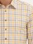 Erkek Sarı Slim Fit Pamuk Ekose Gömlek 50284422-VR044 7
