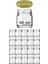 Mini Cam Kavanoz 40ml, Numune, Şekerlik, Düğün ve Kına İçin, Beyaz Renk 1