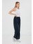 Paçası Püsküllü Beli Lastikli Gabardin Pantolon 4