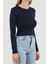 Basic Bisiklet Yaka Uzun Kollu Crop Body 5