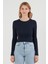 Basic Bisiklet Yaka Uzun Kollu Crop Body 6
