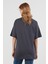 Kurdele Nakışlı Oversize Tişört 3