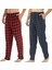 Pijalüx Erkek Kareli Poplin Cepli Alt Pijama 3