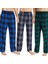 Pijalüx Erkek Kareli Poplin Cepli Alt Pijama 2