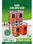 6’lı 12 Parça 1,2 Litre Kare Saklama Kabı Seti, 20 Etiket, Gri, Plastik 1