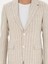 Erkek Bel Slim Fit Çizgili Yün Karışımlı Keten Takım Elbise 50288733-VR011 6