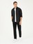 Erkek Siyah Slim Fit %100 Keten Gömlek 50284823-VR046 5