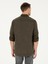 Erkek Koyu Haki Regular Fit %100 Keten Gömlek 50284823-VR111 5