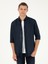 Erkek Lacivert Regular Fit %100 Keten Gömlek 50284823-VR033 1