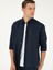 Erkek Lacivert Regular Fit %100 Keten Gömlek 50284823-VR033 3