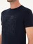 Erkek Lacivert Slim Fit Bisiklet Yaka T-shirt 50284843-VR033 7
