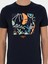 Erkek Lacivert Slim Fit Bisiklet Yaka T-shirt 50284398-VR033 6