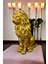 Dekoratif 53CM Büyük Boy Gold Aslan Heykeli Biblo Bahçe Süsü 1