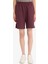 Coool Esnek Belli Cepli Bordo Bermuda Şort F5188AX25SM 1