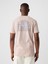Erkek Pembe Gap Logo Grafikli T-Shirt 4