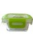 4'lü Kilitli Mama Saklama Kabı, 135 cc, Yeşil, Güvenli ve Pratik Cam Malzeme 2