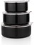 3'lü 6'lı siyah saklama kabı seti, pratik ve şık mutfak çözümü 2