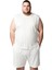 Erkek Büyük Beden Oversize Sıfır Kollu T-Shirt 3xl 4xl 5xl 6xl 7xl 8xl 9xl 1