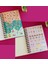 Kırmızı Sakura 3'lü Mini Hediye Kutusu ve Dot Defter, Doodle Book Set 2