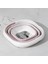 1175-1 Damla Katlanabilir Silikon Su Kovası 28X30CM Banyo Balkon Temizlik Kovası - Pudra Beyaz 3