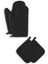 Siyah Yanmaz ve Isıya Dayanıklı Fırın Eldiveni ve Tutacak Seti (2'li) 17x27 2