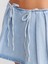 80585 Önü Fiyonklu Mini Denim Etek-Mavi 3