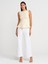21001 Kayık Yaka Peplum Top-Açık Sarı 4