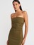 91368 Straplez Midi Elbise-Haki 3