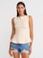21001 Kayık Yaka Peplum Top-Taş 1
