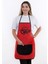 Kırmızı Mikrofiber Mutfak Önlüğü, Cepli, Su ve Sıvı Geçirmez, Şık ve Kullanışlı 50x70 2