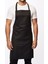Geniş Ebat Siyah Erkek Aşçı ve Barista Önlüğü, şef tasarımı, polyester, 80x65 1