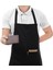 Geniş Ebat Siyah Erkek Aşçı ve Barista Önlüğü, şef tasarımı, polyester, 80x65 2