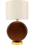 Adel Koyu Kahve Ahşap Abajur 1