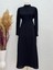 Ebru Bağcıklı Krep ELBISE-PA9598 Siyah 2