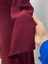 Ebru Bağcıklı Krep ELBISE-PA9598 Bordo 4