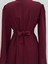 Ebru Bağcıklı Krep ELBISE-PA9598 Bordo 5
