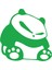Kızgın Panda Araba Sticker 17X17 cm Yeşil 1