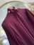 Irem Kolları Piliseli Yakma ELBISE-PA9548 Bordo 3