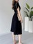 Keten, Düğmeli Midi Boy Elbise 4