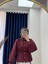 Yelique Omuzu Büzgülü Kısa GÖMLEK-BN4393 Bordo 1