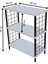 3raflı Telli Çevir Kur Çok Amaçlı Banyo Rafı Dolabı Metal Gövdeli Organizer Düzenleyici Saklama Rafı 4