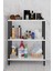 3 Raflı Çevir Kur Banyo Rafı Çok Amaçlı Düzenleyici Açık Raflı Dolap, Metal Gövdeli Organizer Raf 1