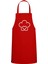 Renkli Baskılı Chef Şapka ve Mutfak Önlüğü Seti, Kırmızı 1